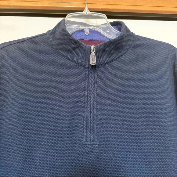 Tailorbyrd Collection Mens Gray Mock Neck 1/4 Zip Pullover - Picture 7 of 7